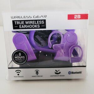 NWT Wireless Gear Bluetooth Lightweight True Wireless Earhooks PURPLE